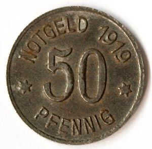 Notgeld Bingen Hessen Am Rhein 50 Pfennig 1919 Eisen M909