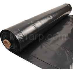 10 x 100 Plastic Sheeting Polyethylene Sheet   6 MIL   Black Color