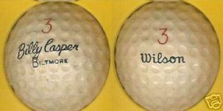 Signature Billy Casper Biltmore Wilson 3 Golf Balls