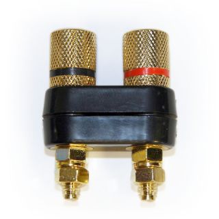 Binding Post Speaker Terminals Solid Brass 24K Gold Plated One New L K 