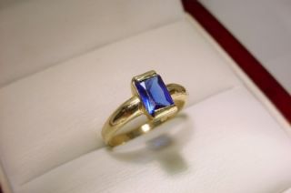   Sapphire Birthstone 10KT Solid Gold My First Baby Bling Ring