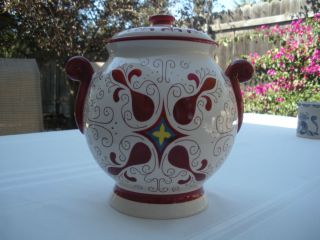 Hand Made for Nonnis Biscotti Cookie Jar Canister
