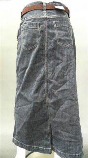 Bill Blass Jeans Ladies Womens 8 Comfort Straight Long Skirt Blue 