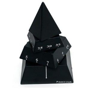 uniqe design pyramid desk clock