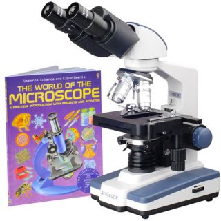 40x 2000x LED Lab Binocular Compound Microscope with 3D Stage 