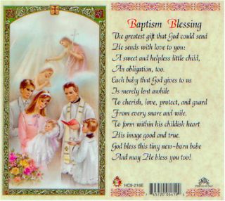 Baptism Blessing Holy Card Prayer The Greatest Gift