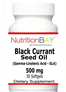 Black Currant Seed Oil Gamma Linolenic Acid GLA Omega 6 500 MG 30 