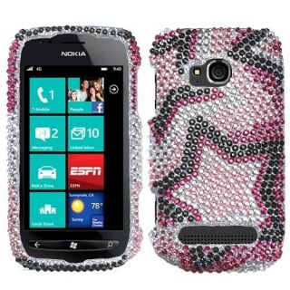 For Nokia Lumia 710 Crystal Diamond Bling Protector Case Phone Cover 