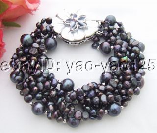   get vendio gallery now free beau tiful 6strds black pearl bracelet