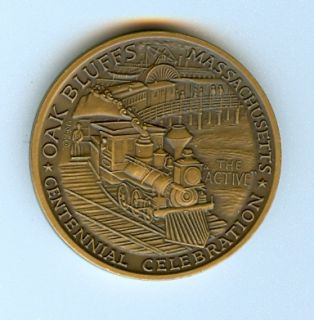 nice 38mm town medal for Oak Bluffs MA and there 100th anniversary 