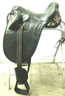 18 black synthetic australian stock saddle package pr1005 18
