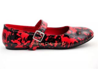 PLEASER Womens Bloody Halloween Costume Slaughter Shoes