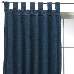 NIP Woolrich Blue Jean Denim Tab Top Curtain Drapery Panel 54x84 