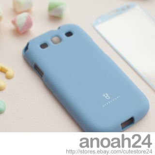 Sherbet Topping Cover Screen Color Film Blue Galaxy S3 Silicone Rubber 