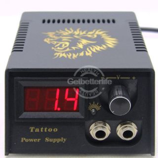Cast Iron LCD Tattoo Power Machine Gun Supply White Black Color for 