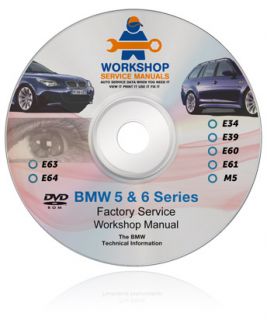 BMW 5 & 6 Series Workshop Service Repair Manual E34 E39 E60 E61 M5 E63 
