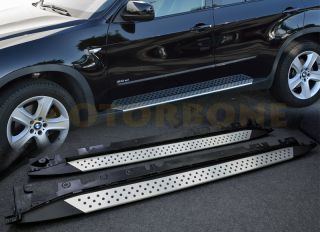 07 12 BMW x5 E70 Running Board Side Step Nerf Bar Rail Complete Kit 