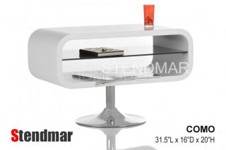 New Modern White Piano Paint TV Stand Como in Stock