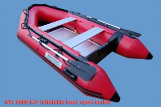 ft 910 Inflatable Fishing Boat Dinghy Sport Series with Aluminum 
