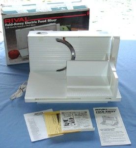 Rival Fold Away Electric Food Slicer Model 1044 with Original Box 
