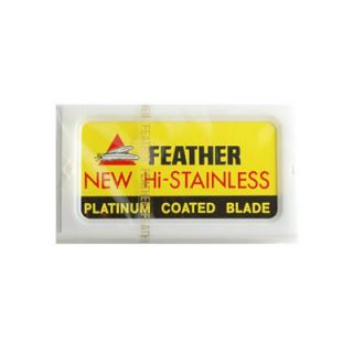 Razor Blades Feather New Hi Stainless Platinum Coated Blade Yellow 