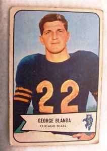 1954 Bowman Football George Blanda 23 Rookie SGC 88 Key Card Ungraded 