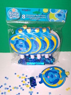 BLUES CLUES PARTY SUPPLIES FAVORS LOT OF 16 BLOW OUTS 2 8 packs