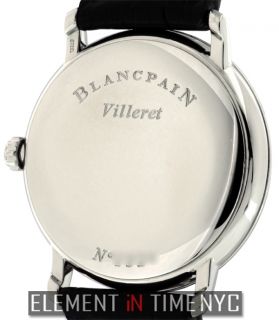 Blancpain Villeret Ultra Slim Stainless Steel 38mm White Roman Dial 