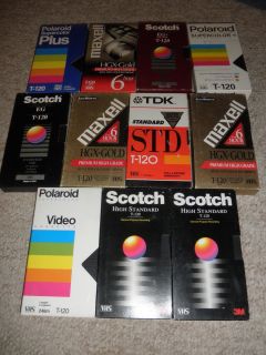 Lot of 11 Various Blank VHS Tapes Lot of 11