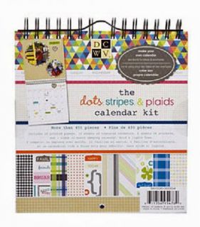 Calendar Page Kit 8x8 Dots Stripes Plaids