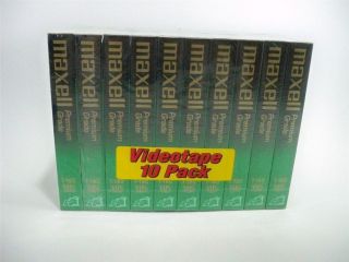   New Maxell 8 Hrs Premium Grade Blank VHS Tapes SEALED T 160
