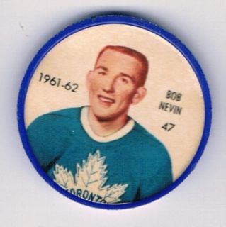 1961 62 Shirriff Salada Coins 47 Bob Nevin