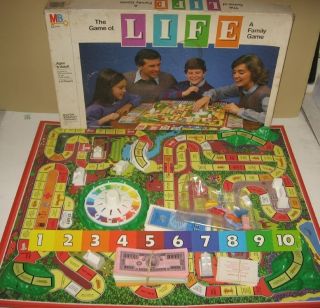   Milton Bradley The Game of Life Board Family Fun Game w Lottery Line x