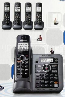 New Panasonic 5 Handset Cordless Phone Answering System DECT 6 0 Link 