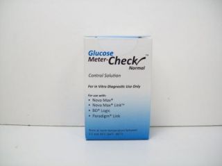 Glucose Meter Check Normal Control Solution Blood Diabetic New Box 