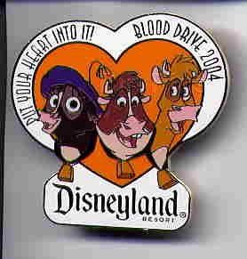  Blood Drive Put Your Heart Into It Home on The Range Cows Disney Pin