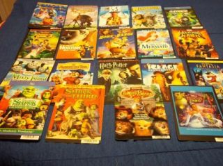 LOT 20 BLOCKBUSTER DVD Backer Promo Cards, Disney DreamWorks Family 