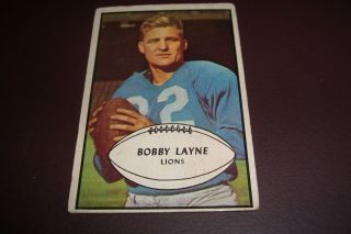  1953 Bowman Football 21 Bobby Layne Look