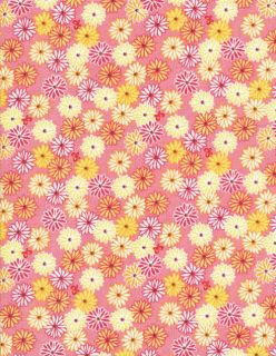 Timeless Treasures Blossom Lane Daisies Flower Pink Fabric by Yard 