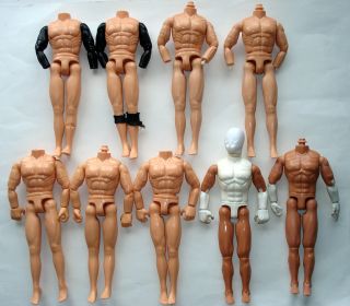 Lot 9 12 Male Bodies by Hasbro Star Wars for Custom Gi Joe Military 