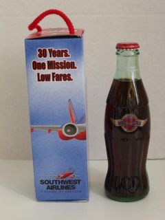 Southwest Airlines 30 yr Anniversary Coke Bottle Box