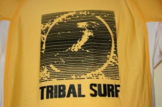 Tribalsurf Boys Rash Guard Surf Shirt SPF 50 Rgcap Ylw