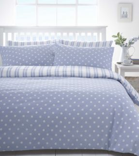 Blue White Polka Dot Spot or Stripe Boys Discount Bedding Sets Bed 