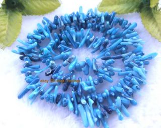 14 blue ocean coral freeform loose small beads 16