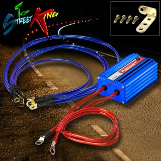   Auto Car Voltage Stabilizer Blue Ground Wire Earth Kit Blue