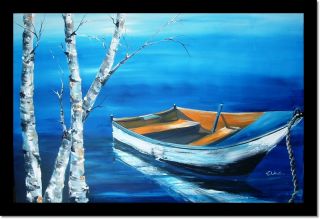 Original Painting Perfect Seascape Landscape Art Elka