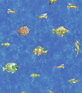 New Ocean Sea Life Fish Wallpaper Roll Seahorse Blue Water Decor Wall 