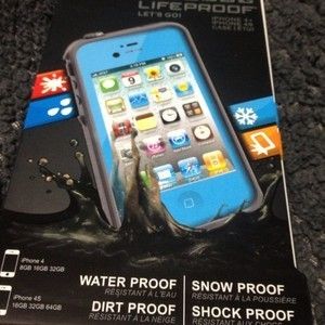 Light Blue Life Proof iPhone Case 4 4s Waterproof ShockProof
