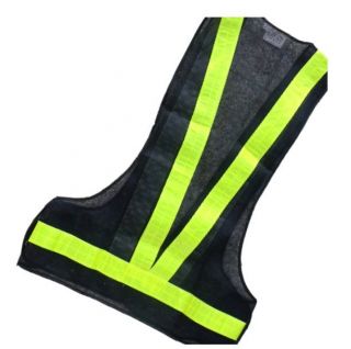 New Navy Blue High Visibility Safety Vest with Green Reflective Tape 