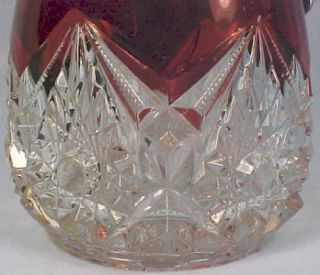 Annie 1910 Ruby Stained Diamond with Peg Water Pitcher